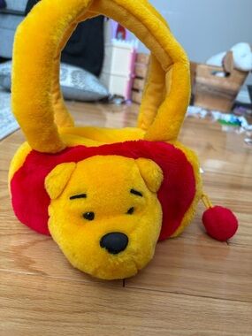 Vintage Disney Winnie The Pooh Plush Purse Bag Classic Pooh Bear Novelty Handbag